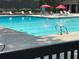 An inviting community pool with red umbrellas, lounge chairs, and clear, sparkling water at 145 Amherst Nw Pl, Atlanta, GA 30327
