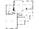 Detailed floor plan showcasing the layout of the home's first floor, including living room, kitchen and bedroom at 138 Lakestone Pkwy, Woodstock, GA 30188