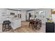Modern kitchen featuring an island with granite countertops and stainless steel appliances at 654 Egrets Lndg, Covington, GA 30014