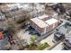 An aerial view showing private parking for residents and guests along with views of the surrounding neighborhood at 1026 Saint Charles Ne Ave # 10, Atlanta, GA 30306