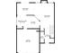 Detailed floor plan of the first floor, showcasing the layout of the kitchen, living room, and garage at 1039 Bramble Way, Grayson, GA 30017