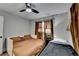 Bedroom with hardwood floors, a ceiling fan and a trundle bed at 2945 Monterey Dr, Decatur, GA 30032