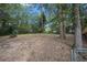 View of the spacious backyard surrounded by trees at 1083 Lake Dr, Snellville, GA 30039