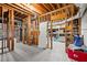 Unfinished basement with exposed framing, concrete floors and utilities at 160 Wing Mill Rd, Sandy Springs, GA 30350