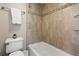 Modern bathroom featuring a bathtub and decorative tile at 160 Wing Mill Rd, Sandy Springs, GA 30350