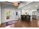 Open kitchen and dining area with stainless steel appliances and access to outdoor deck at 160 Wing Mill Rd, Sandy Springs, GA 30350