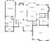 Floor plan layout showcasing the primary bedroom, living room, kitchen, and garage spaces at 1811 Mcconnell Rd, Grayson, GA 30017