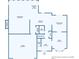 Floor plan for first level of home with kitchen, living room, dining room, garage, and office at 217 Colonial Dr, Woodstock, GA 30189