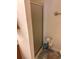 Corner shower features frosted doors at 6163 Princeton Ave, Morrow, GA 30260