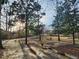 A sun-drenched front yard with mature trees and a gravel driveway offers a peaceful, natural setting at 1619 Flowery Branch Rd, Auburn, GA 30011