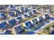 Overhead shot of the home showing the landscaped yard and driveway at 3540 Paddocks Pkwy, Suwanee, GA 30024