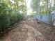 Backyard with a stone path, a fenced perimeter, and various trees at 6104 Cobblestone Ct, Douglasville, GA 30134