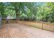 Large wooden deck with a railing, perfect for outdoor entertaining and enjoying backyard views at 125 Warren Ne St, Atlanta, GA 30317