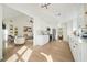 Open concept featuring a living room and kitchen with modern, clean finishes at 439 Wind Walk Cir, Lawrenceville, GA 30044