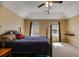 Bedroom featuring vaulted ceilings, a ceiling fan, and natural light at 4150 Soaring Dr, Douglasville, GA 30135