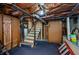 Unfinished basement with stairs, ductwork, and exposed beams showing space and potential at 17 Peachtree Ne Ave, Atlanta, GA 30305