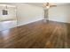 Hardwood living room showing two doors to other parts of the house at 1793 Witt Cir, Austell, GA 30168
