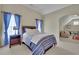 Cozy bedroom with blue accents, natural light, and adjacent sitting room, perfect for relaxing and unwinding at 3060 Salisbury Ln, Cumming, GA 30041
