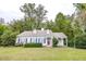 Charming home with a red door and blue shutters, surrounded by a lush green lawn at 970 E Main St, Canton, GA 30114