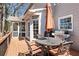 Outdoor deck with seating, umbrella, and grill at 741 Bentwood Trce, Alpharetta, GA 30005