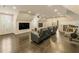 Bright bonus room offers home theater, workout area, recessed lights and hardwood flooring at 1993 Mount Vernon Pl, Dunwoody, GA 30338