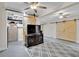 Finished basement with barn doors, recessed lighting, and modern finishes at 2075 Pine Tree Dr, Buford, GA 30518