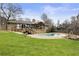 Inviting backyard featuring a kidney-shaped pool, deck, and a well-maintained lawn at 330 Chaffin Ridge Ct, Roswell, GA 30075