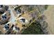 Aerial view of a lovely home with a pool and large lot in a desirable neighborhood at 75 Horseshoe Dr, Covington, GA 30014
