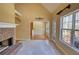 Open living room with archways to kitchen and back porch at 75 Horseshoe Dr, Covington, GA 30014