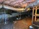 View of a basement with exposed insulation, ductwork, and other mechanical components at 938 Rebel Forest Se Dr, Atlanta, GA 30315