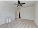 Spacious bedroom with ceiling fan, carpet flooring and natural light at 4360 Autry Way, Alpharetta, GA 30022