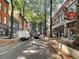 Street view of surrounding buildings, trees and shops in this downtown condo neighborhood at 57 Forsyth St # 13D, Atlanta, GA 30303