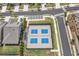 Aerial view of community pickleball courts with new surface and landscaping at 163 Lorraine Pkwy, Woodstock, GA 30188