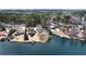 Wide aerial shot showing houses on a lake at 2387 Battle Dr, Villa Rica, GA 30180