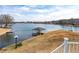 Scenic lake view with private dock and covered area at 2387 Battle Dr, Villa Rica, GA 30180