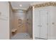 Walk-in shower with built in seat at 300 Mill Creek Ct, Acworth, GA 30101
