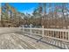 Wood deck overlooking a wooded backyard at 300 Mill Creek Ct, Acworth, GA 30101