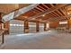 Interior view of the garage with 3 bays, workbench, and high ceilings at 300 Mill Creek Ct, Acworth, GA 30101