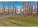 Lush landscape with mature trees and greenery surrounding the home's property at 300 Mill Creek Ct, Acworth, GA 30101
