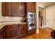 Close up of Viking appliances and countertops, as well as a view of the staircase in the background at 12 Candler Grove Dr, Decatur, GA 30030