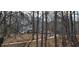 Exterior view through the trees with a long driveway leading to the home with mature trees at 3640 Chandler Haulk Rd, Loganville, GA 30052