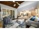 Open-concept living room flows into the kitchen with a cozy seating area at 5230 Harris Springs Dr, Cumming, GA 30040