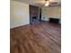 Cozy living room features a traditional brick fireplace and mantle at 74 Sandy Path, Rockmart, GA 30153