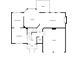 First floorplan showing kitchen, dining room, living room, bathroom, and garage layout at 2557 Tolliver Dr, Ellenwood, GA 30294
