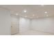 Finished basement area featuring recessed lighting and neutral carpet at 5594 Mountain View Pass, Stone Mountain, GA 30087