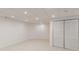 Basement area featuring neutral carpet, closet, and recessed lighting at 5594 Mountain View Pass, Stone Mountain, GA 30087