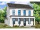 Charming two-story home with white siding, black framed windows, and inviting front porch at 7 Hydrangea Unit 70 Way, Auburn, GA 30011