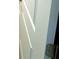 Close-up of a white, paneled interior door with dark hardware and hinges at 1769 Rowland Pass, Buford, GA 30518