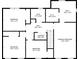 Detailed floor plan showcasing the second floor layout with dimensions of each bedroom at 491 Lees Sw Trce, Marietta, GA 30064