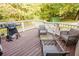 Outdoor deck area with seating and grill, ideal for entertaining and enjoying the backyard at 3500 Parkwood Hills Ct, Snellville, GA 30078